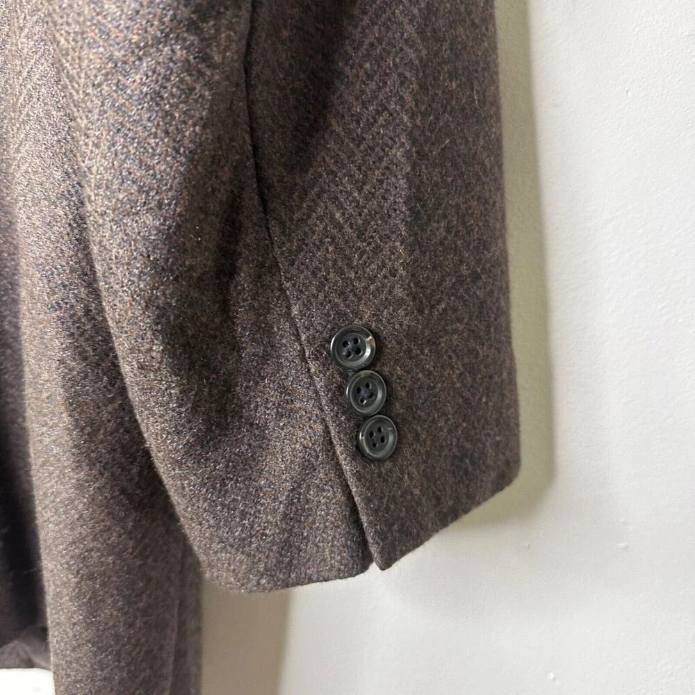 Ermenegildo Zegna Blazer Men's 44 US 54 EU Soft Brown Cashmere Blend 3 Button
